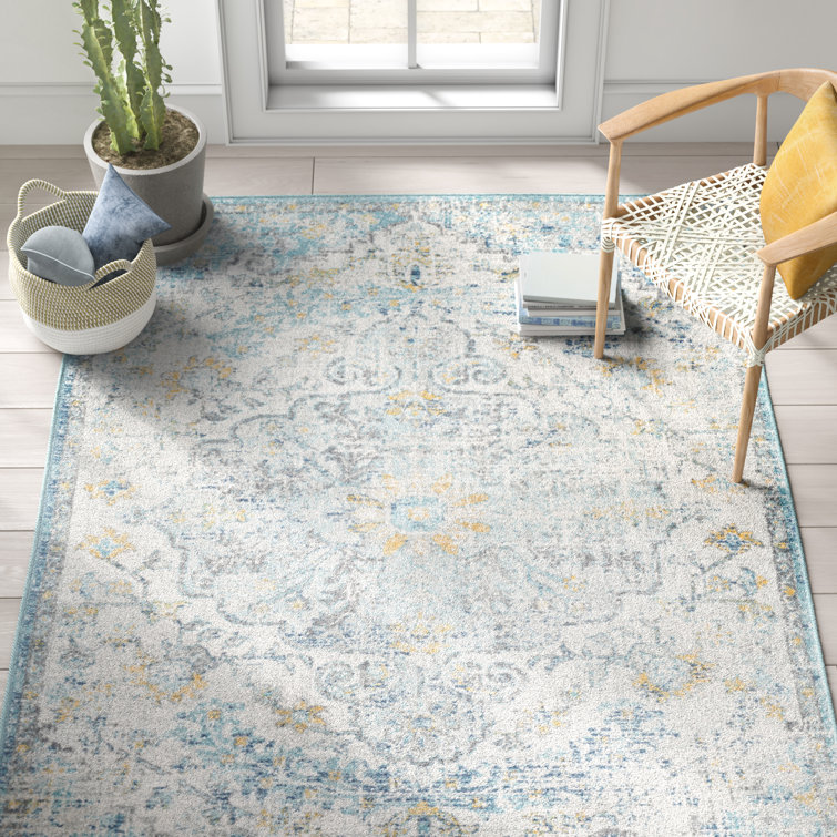 Blue Elephant Hillsby Beige/Teal/Mustard Rug & Reviews Wayfair.co.uk